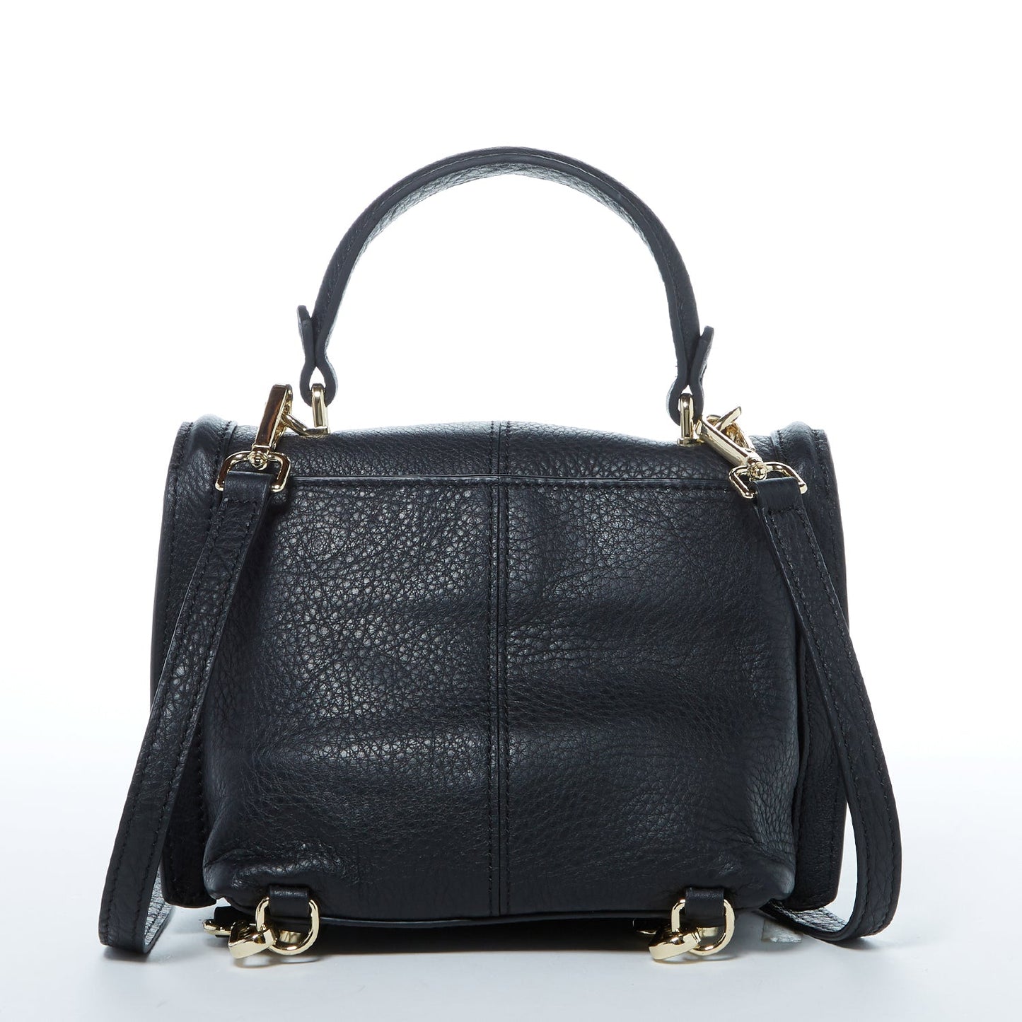 SUSU Leather Backpack for Women Convertible Crossbody Bag Black Purse